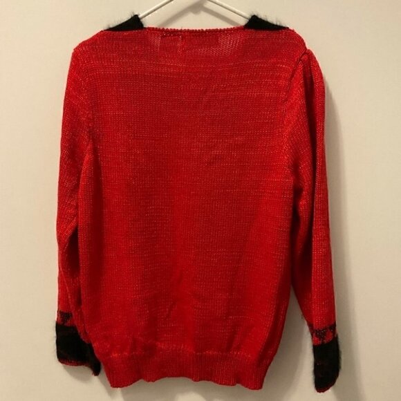 Vintage 80’s/90’s  Granny core Red Sweater - Picture 3 of 6